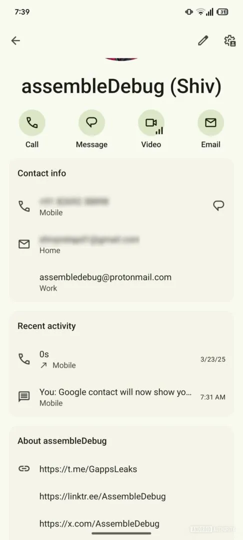 Google 通讯录让你更容易查看上次联系某人的时间（APK 拆解）