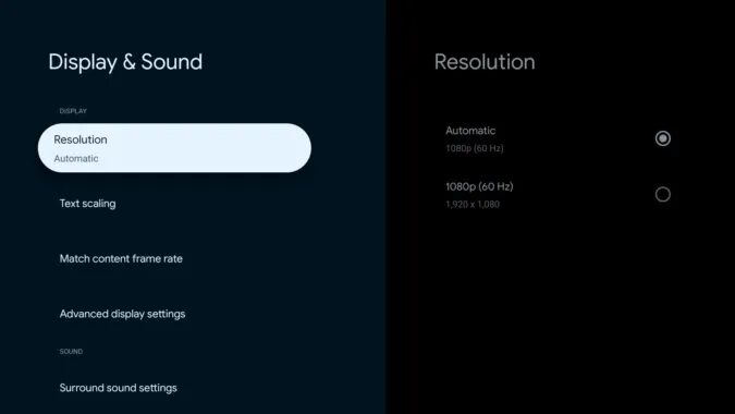 这是目前状态下的 Google TV 上的 Android 16