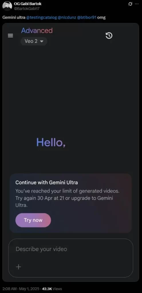 Gemini Ultra 或将作为全新 Google One AI 订阅计划的一部分即将推出
