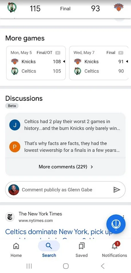 谷歌搜索全新“Discussions”（讨论）功能，仿佛是它的 Reddit 时刻