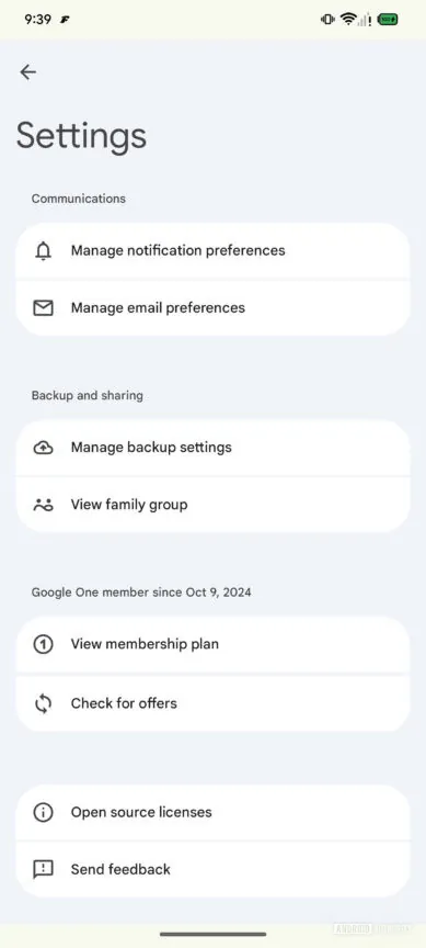 Google One 在 Android 16 上迎来全新视觉改版（APK 拆解）