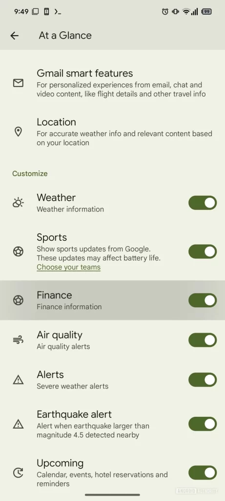 Pixel 的 At a Glance 或将新增财经回顾功能（APK 拆解）