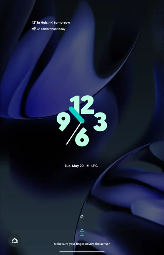 Android 16 QPR1 Beta 1 为 Pixel 平板带来了锁屏时钟自定义功能