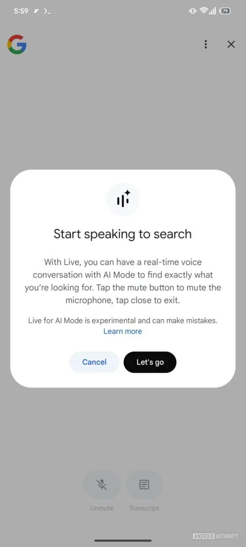 这是你首次看到 Google AI 模式下的 Live 功能（APK 拆解）