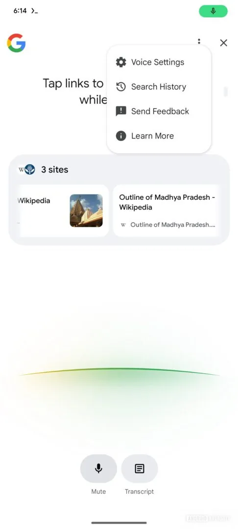 这是你首次看到 Google AI 模式下的 Live 功能（APK 拆解）