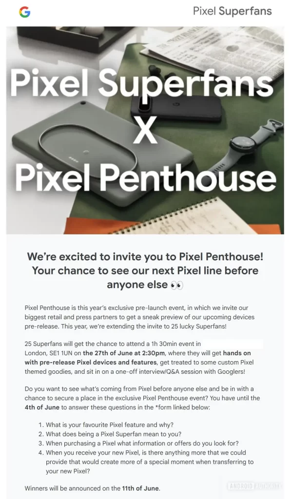 Pixel Superfans 邀请暗示 Pixel 10 可能惊人的提前发布