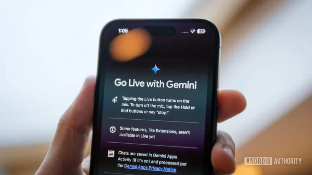 你的手机上的 Gemini Live 可能很快只需轻轻一滑即可开启