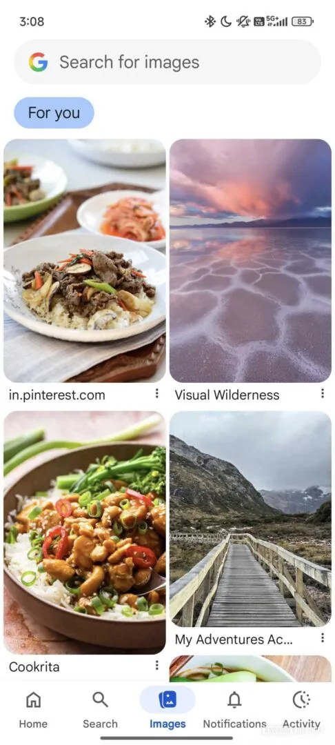 Google 应用现在已成为你类似 Pinterest 的个性化图片信息流的家园