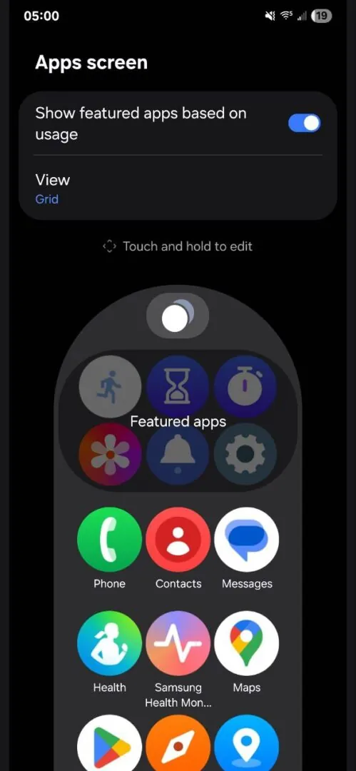 One UI 8 Watch 测试版为你的 Galaxy 智能手表带来更智能的应用布局