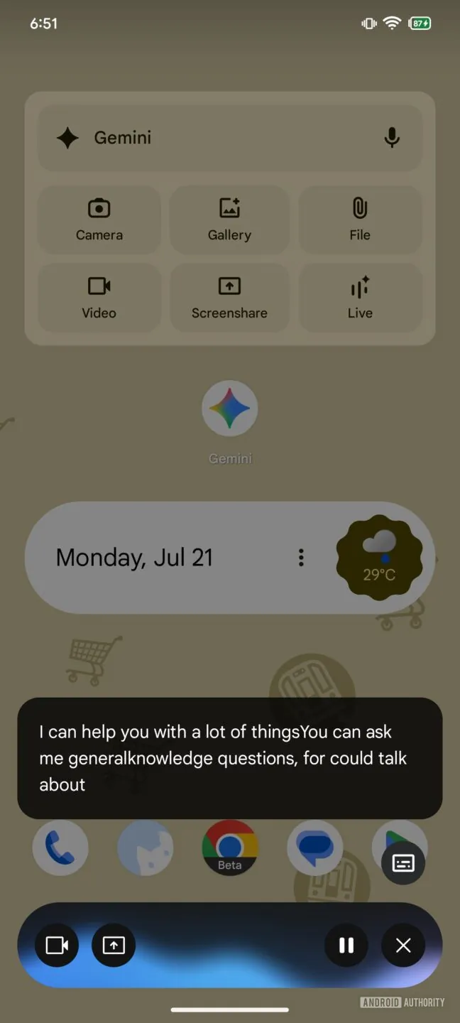 Google 正在测试 Gemini Live 悬浮界面的更酷炫、更暗色的新设计（APK 拆解）