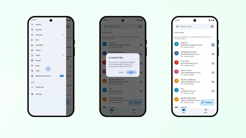 Gmail 便捷退订新闻简报的工具现已向所有用户开放