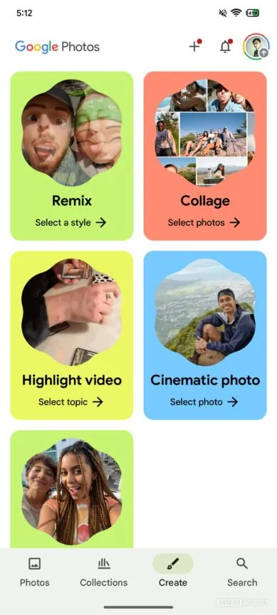 Google 相册或将很快在一个全新的彩色标签页中整合所有创作工具（APK 解析）