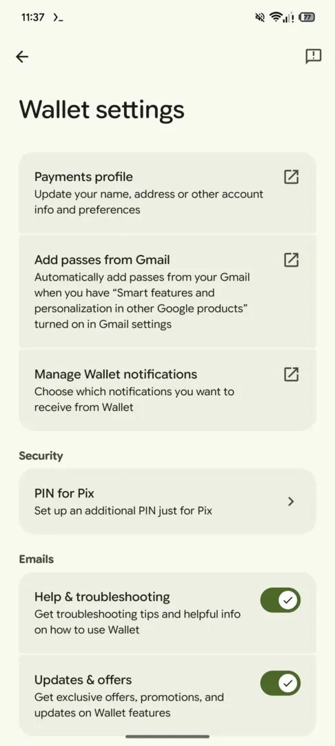 Google 钱包在最新的 Play 系统更新中焕然一新，采用了 Material 3 Expressive 设计风格