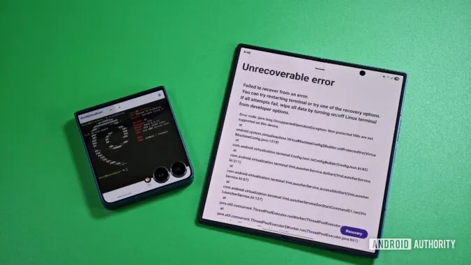 Android 的 Linux 终端应用登陆 Galaxy Z Flip 7，但 Galaxy Z Fold 7 用户却未被支持