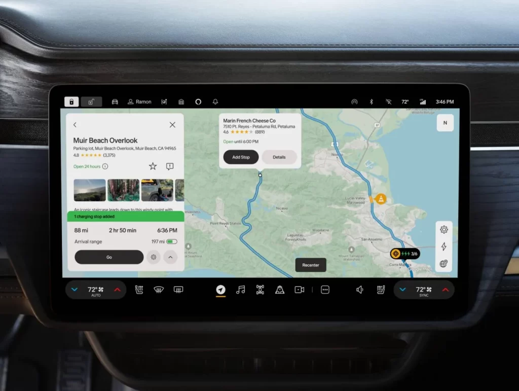 Rivian 利用 Google 地图的顶级功能大幅提升其导航体验