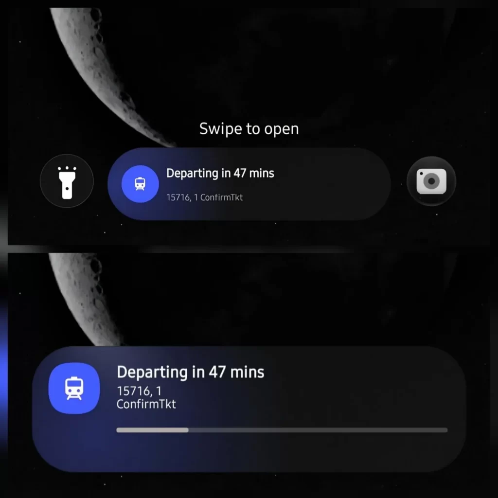 One UI 的 Now Bar 现在更好地支持三星钱包，实现实时行程提醒