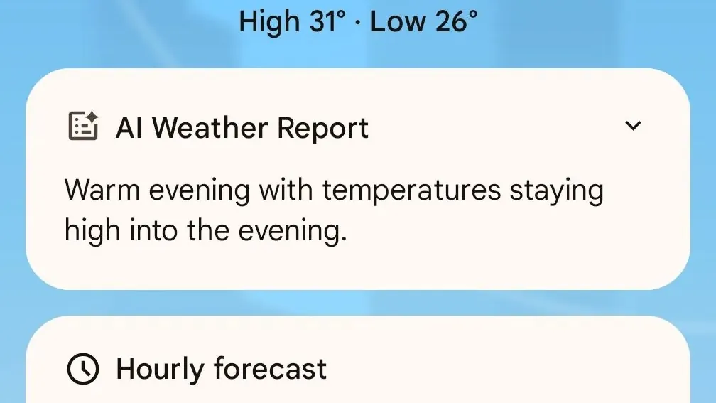 Pixel Weather 的 AI 驱动天气预报功能现已扩展至 Pixel 9 系列以外的设备