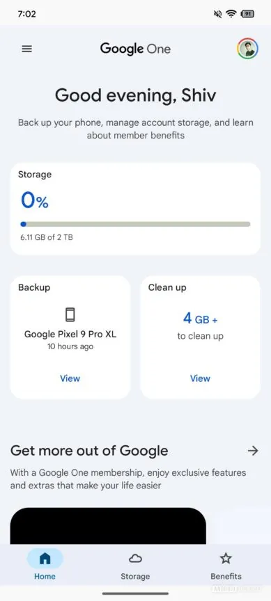 通过这些 Expressive 风格的改动，Google One 变得更加赏心悦目了（APK 拆解）
