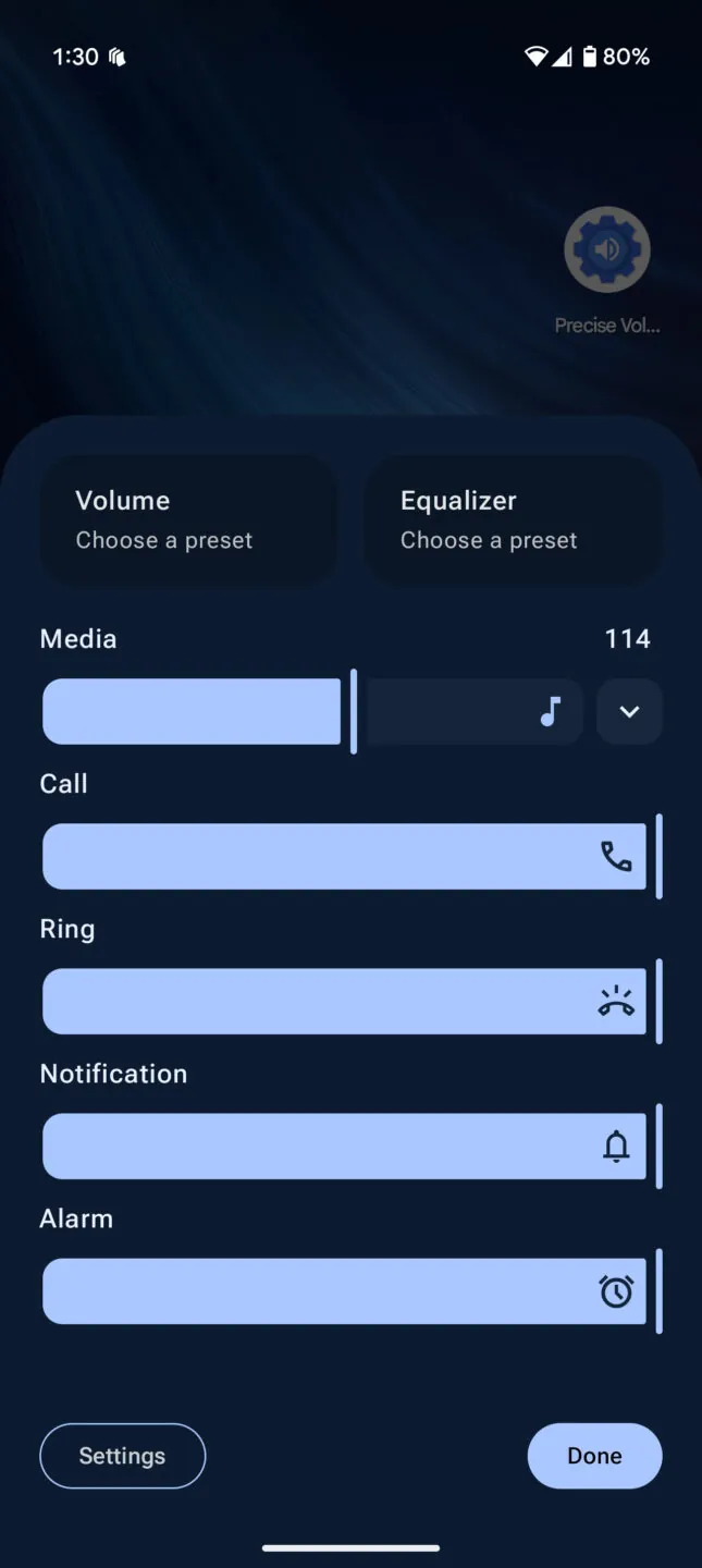 来了！Precise Volume 应用迎来 Android 16 风格音量界面