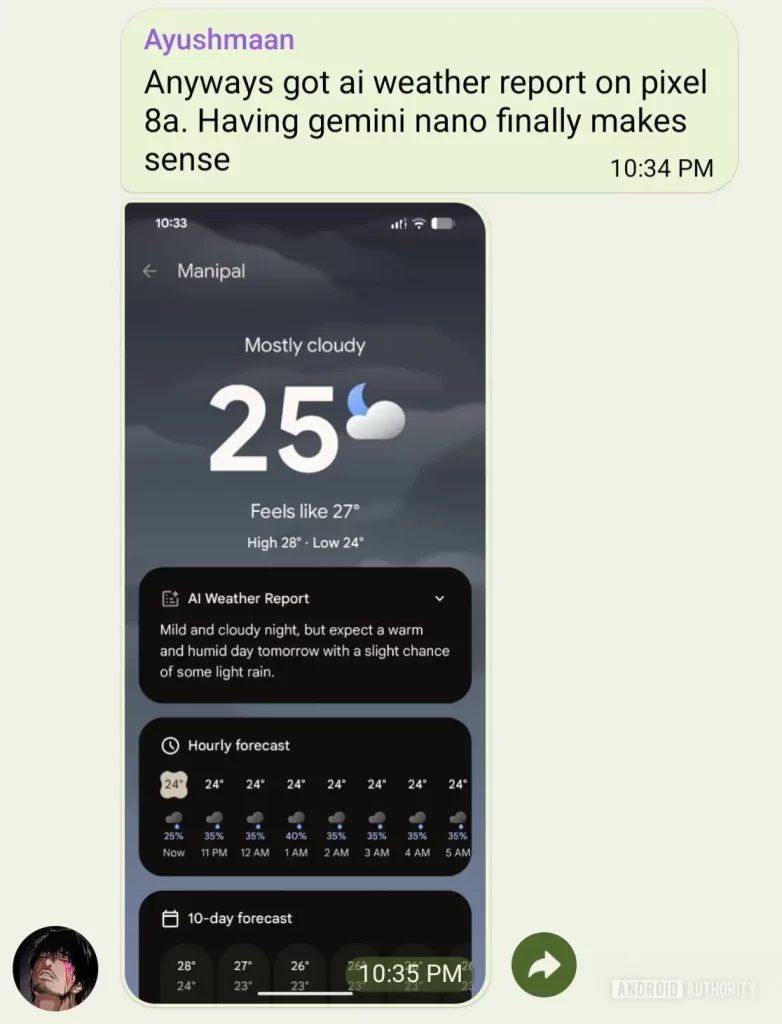 Pixel Weather 的 AI 驱动天气预报功能现已扩展至 Pixel 9 系列以外的设备