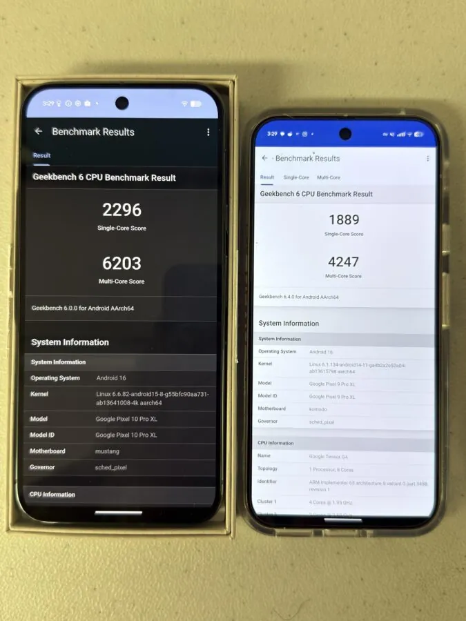 Pixel 10 Pro XL 的跑分成绩却在网上引发了负面反应