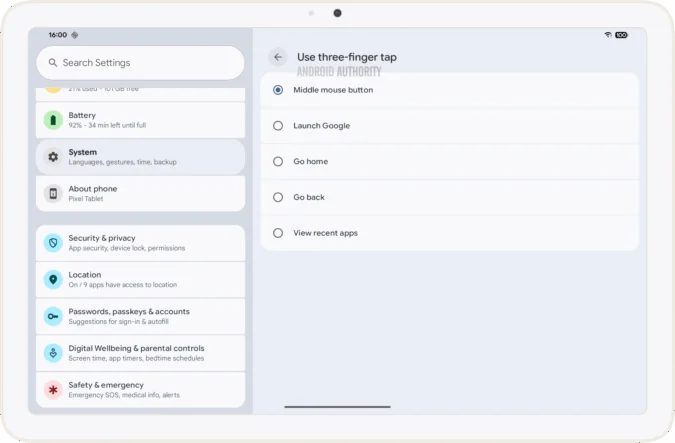 谷歌正在让 Android 的触控板控制更像桌面操作系统