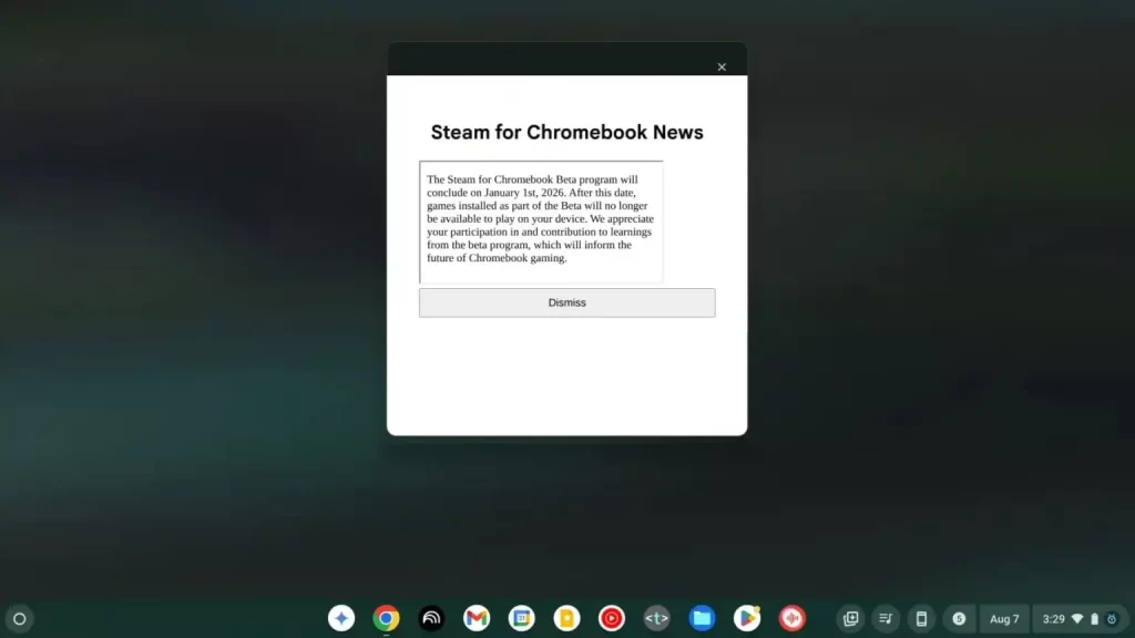 Chrome OS 终止 Steam 游戏支持