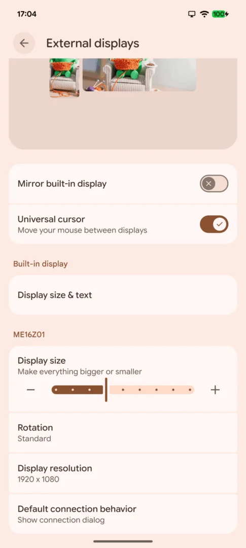 Android 很快就会像电脑一样记住你的外接显示器偏好设置