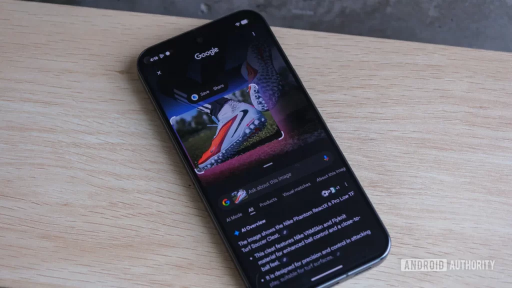 “圈选搜索”现在允许你就屏幕上的内容进行更深入的对话