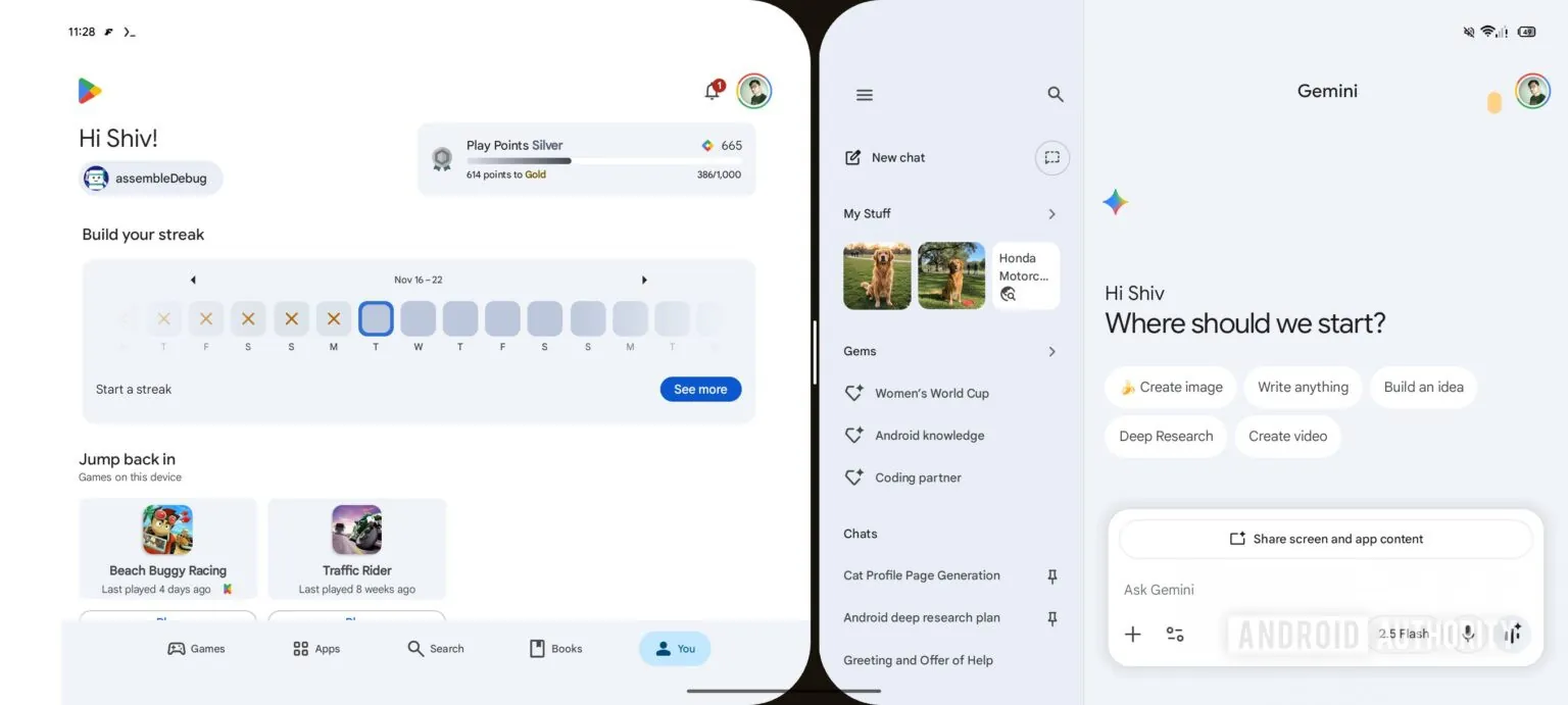Gemini 或将在特定设备上推出更丰富的分屏体验