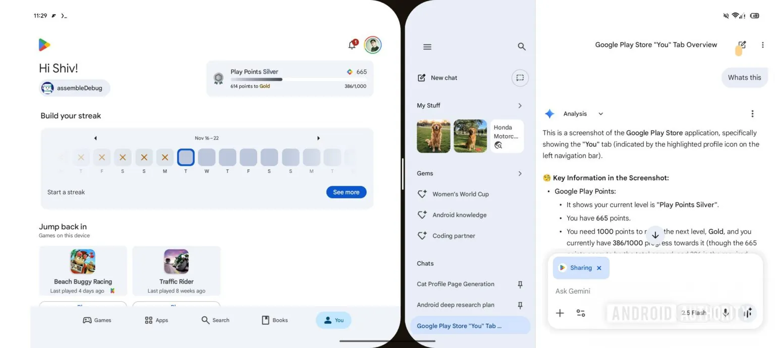 Gemini 或将在特定设备上推出更丰富的分屏体验