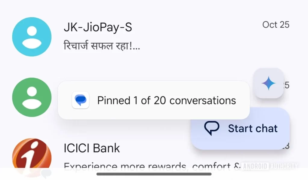 Google Messages 将置顶数量上限翻倍，以防你想“避免联系”的人超过 10 个