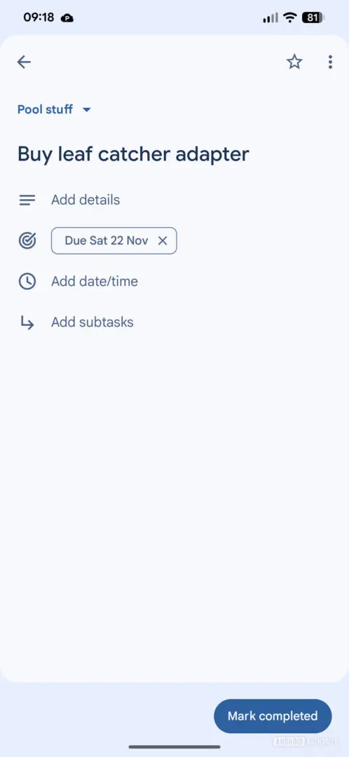 Google Tasks 终于加入“截止日期”功能，但却遗漏了一个重要细节