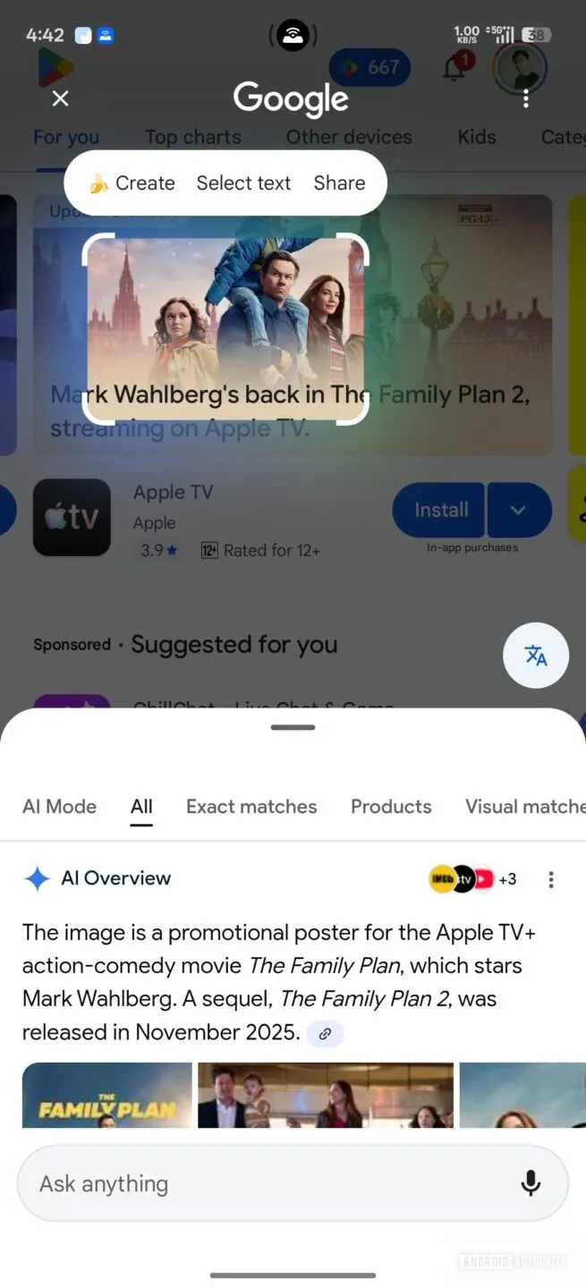 “圈选搜索”现在允许你就屏幕上的内容进行更深入的对话