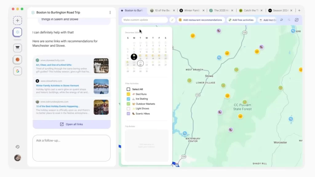 Google 的全新浏览器实验可将你打开的标签页转换为自定义应用程序