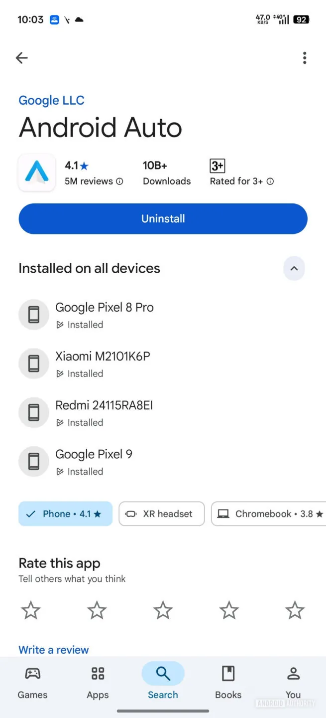 谷歌对卸载系统应用更新的方式进行了一个烦人的改动